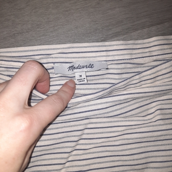 Madewell Jardin Off-the-Shoulder Top in Indigo Stripe - Picture 6 of 10